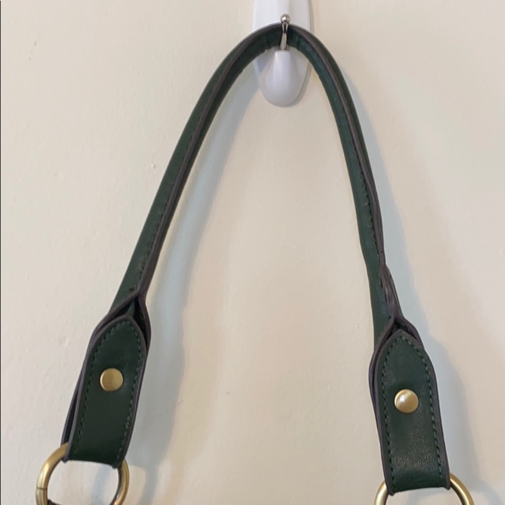 BUENO Shoulder bag in dark green trimmed in gold! - Picture 7 of 16